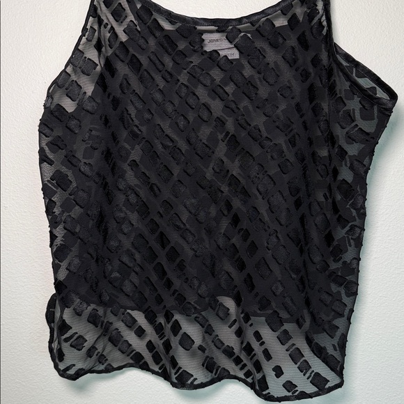 Vintage Jones New York Sheer 90’s Whimsigoth Cropped Tank Top - Picture 3 of 4